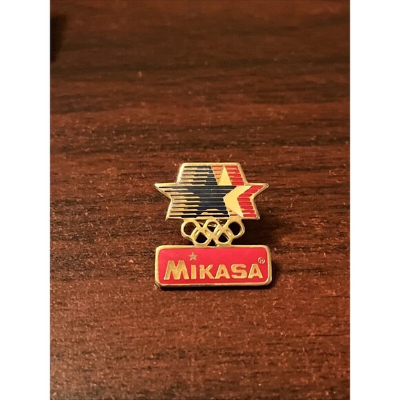 1984 Los Angeles Olympics Team USA Mikasa Lapel Hat Pin - Picture 1 of 3